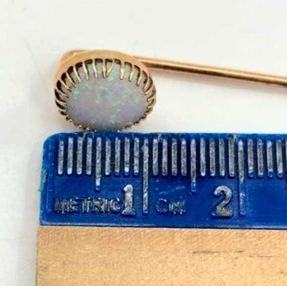 10K GOLD Beautiful antique Victorian  Australian opal hat pin - Picture 10 of 13